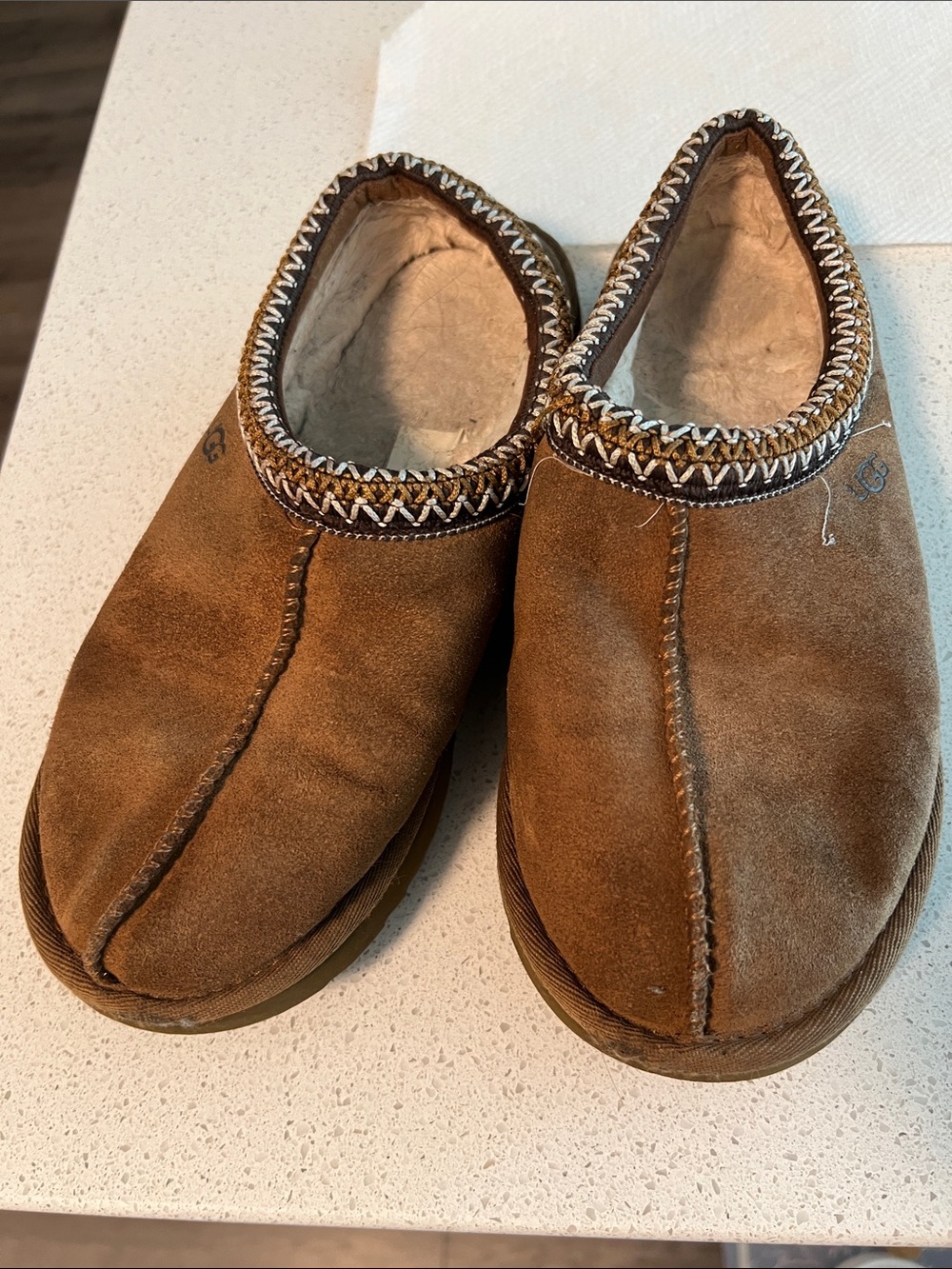 UGG Women's Chestnut Suede Slip-On Mules